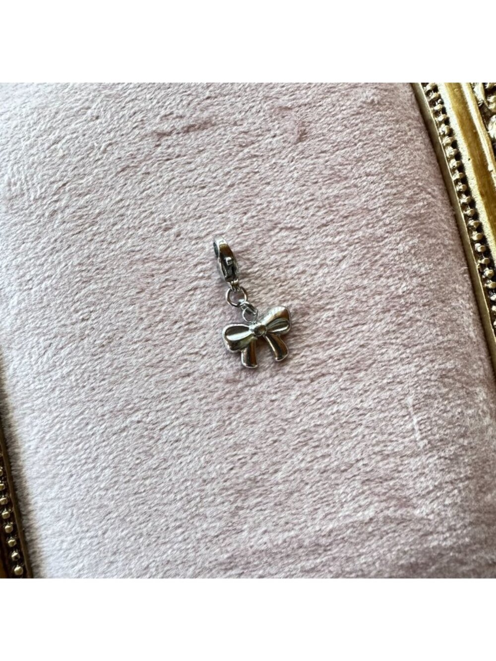 Stainless Steel Bow Charm With Lobster Clasp - Hypoallergenic Waterproof - Picture 13 of 13